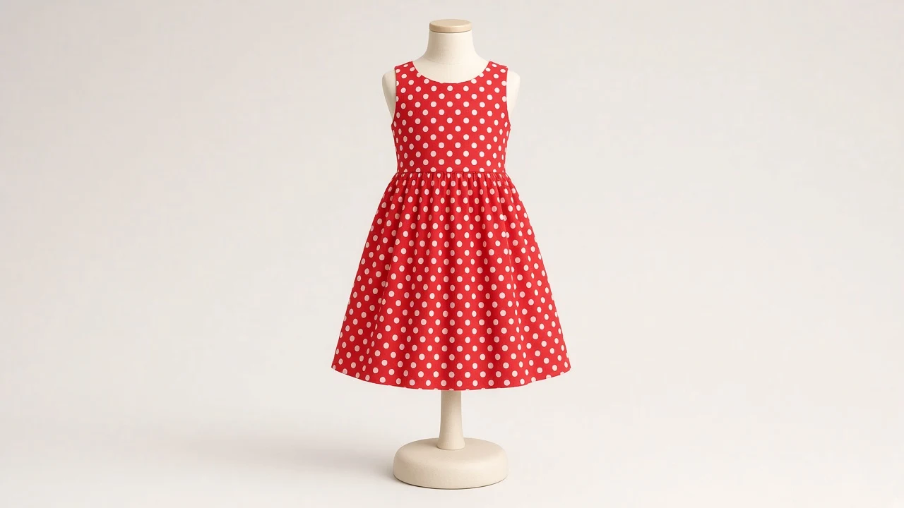 Red Polka Dot Play Frock – Red White Polka Dot Kids Frock | Custom Tailored