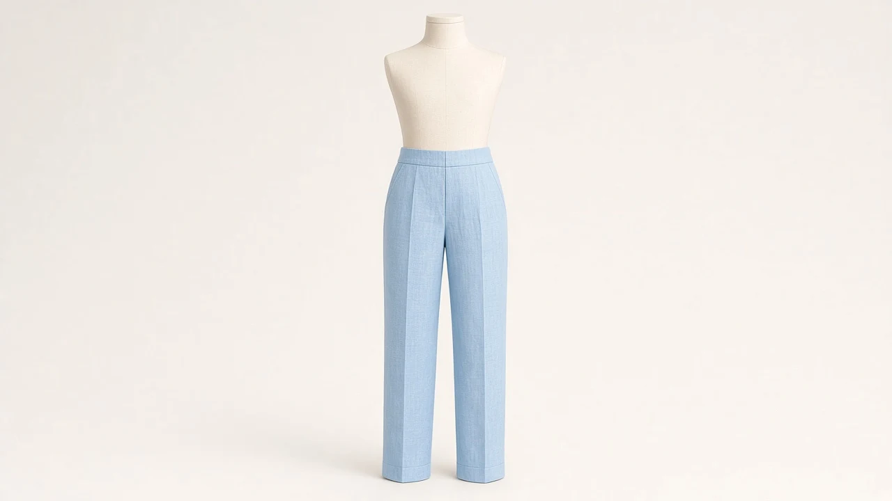 Sky Blue Linen Pants – Girls Sky Blue Linen Summer Pants | Custom Tailored