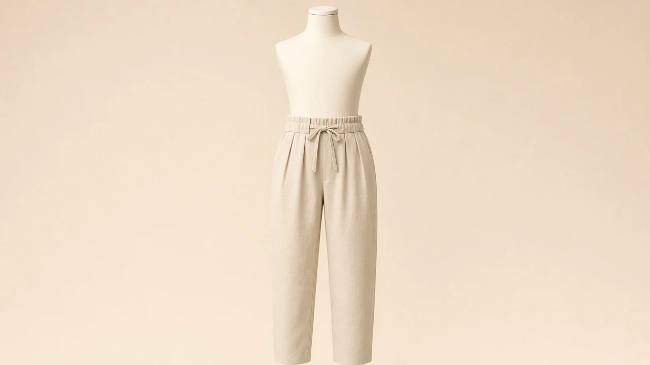 Sand Paperbag Waist Pants – Girls Sand Paperbag Waist Pants | Custom Tailored