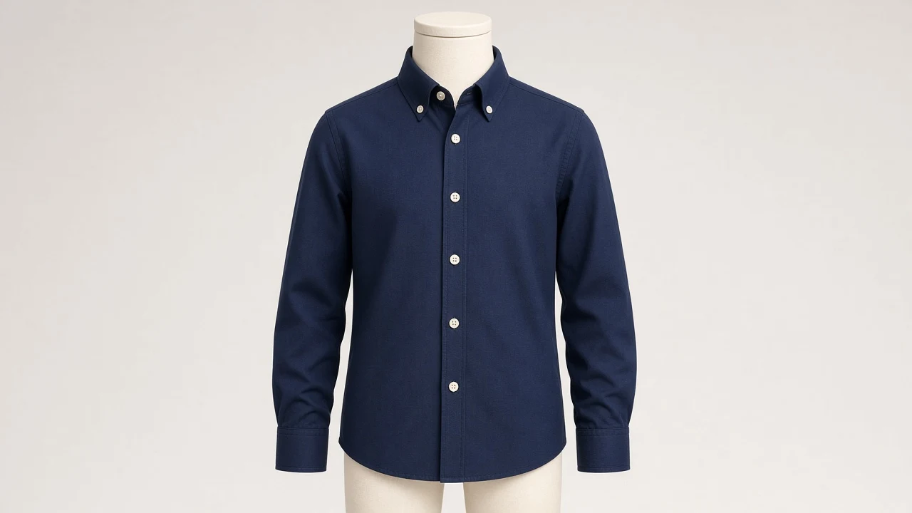 Navy Formal Oxford Shirt – Boys' Navy Blue Oxford Dress Shirt | Custom Tailored Kids