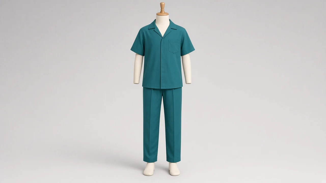 Teal Rayon Camp Shirt Trouser Co-ord - Boys Rayon Camp Shirt with Trousers | Custom Tailored