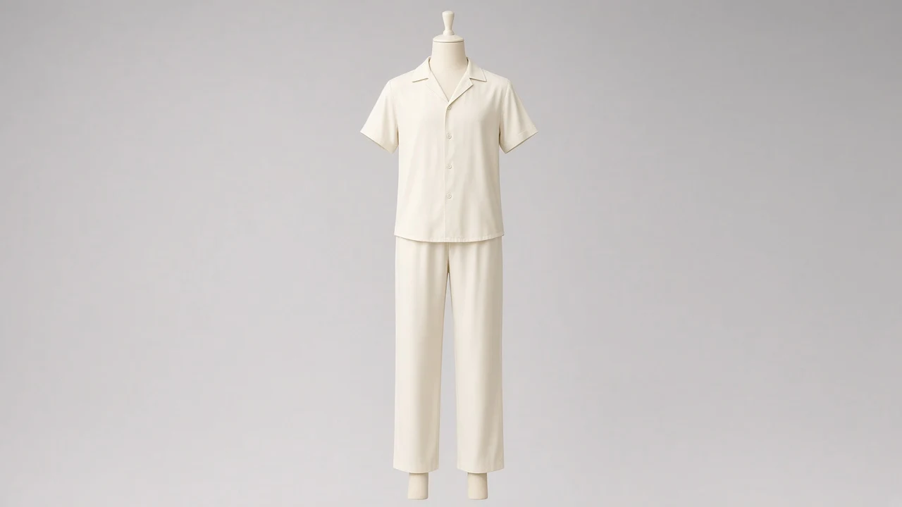 Ivory Rayon Cuban Shirt Pant Co-ord - Boys Cuban Collar Shirt with Pants | Custom Tailored