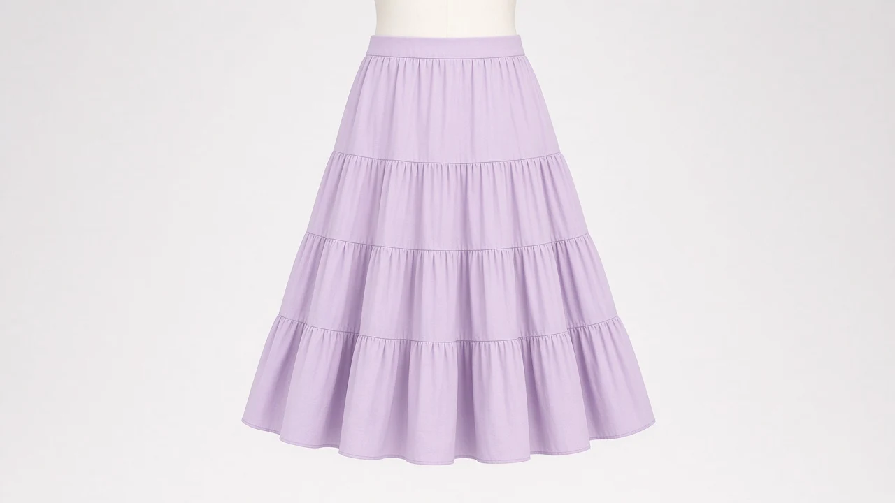 Lilac Tiered Party Skirt – Lilac Cotton Kids Tiered Party Skirt | Custom Tailored