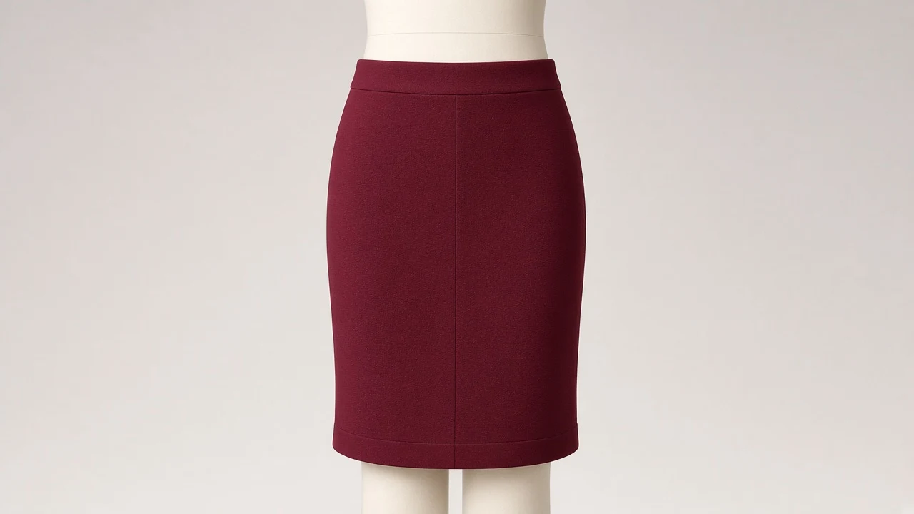 Burgundy Pencil Midi Skirt – Burgundy Crepe Kids Western Pencil Midi | Custom Tailored