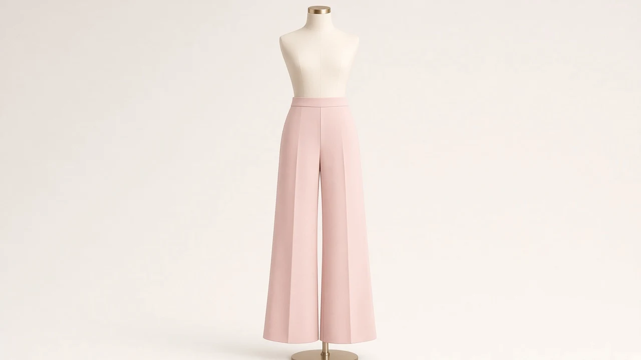 Blush Crepe Wide-Leg Pants – Girls Blush Pink Crepe Wide-Leg Pants | Custom Tailored
