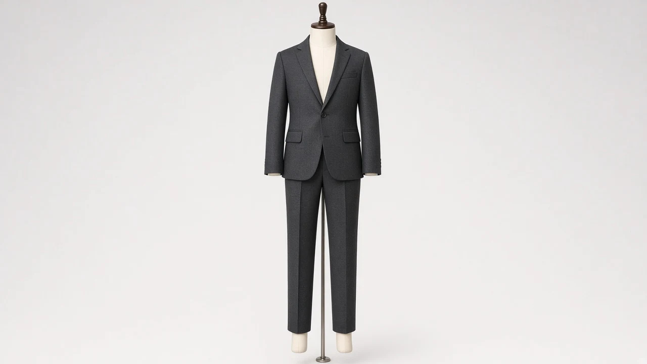 Charcoal Wool Single-Breasted Suit – Boys' Charcoal Wool Blazer + Trousers | Custom Tailored Kids