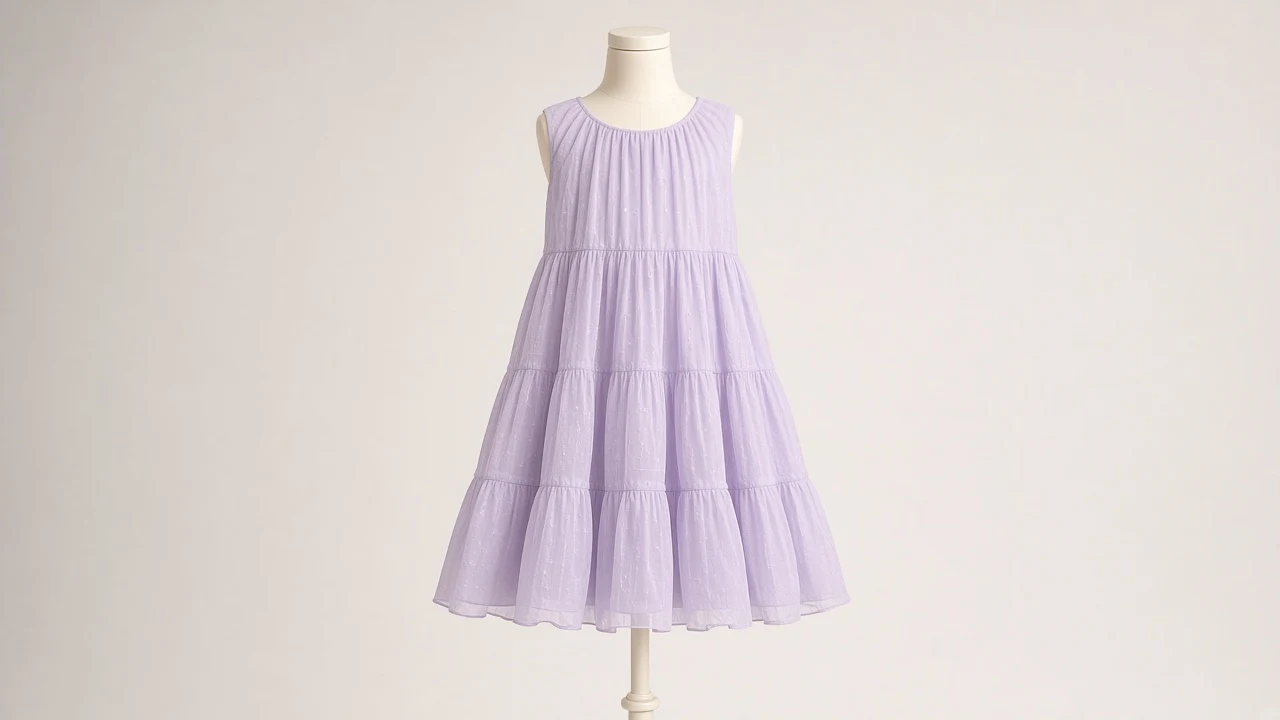 Lilac Pastel Tiered Frock – Lilac Pastel Tiered Kids Frock | Custom Tailored