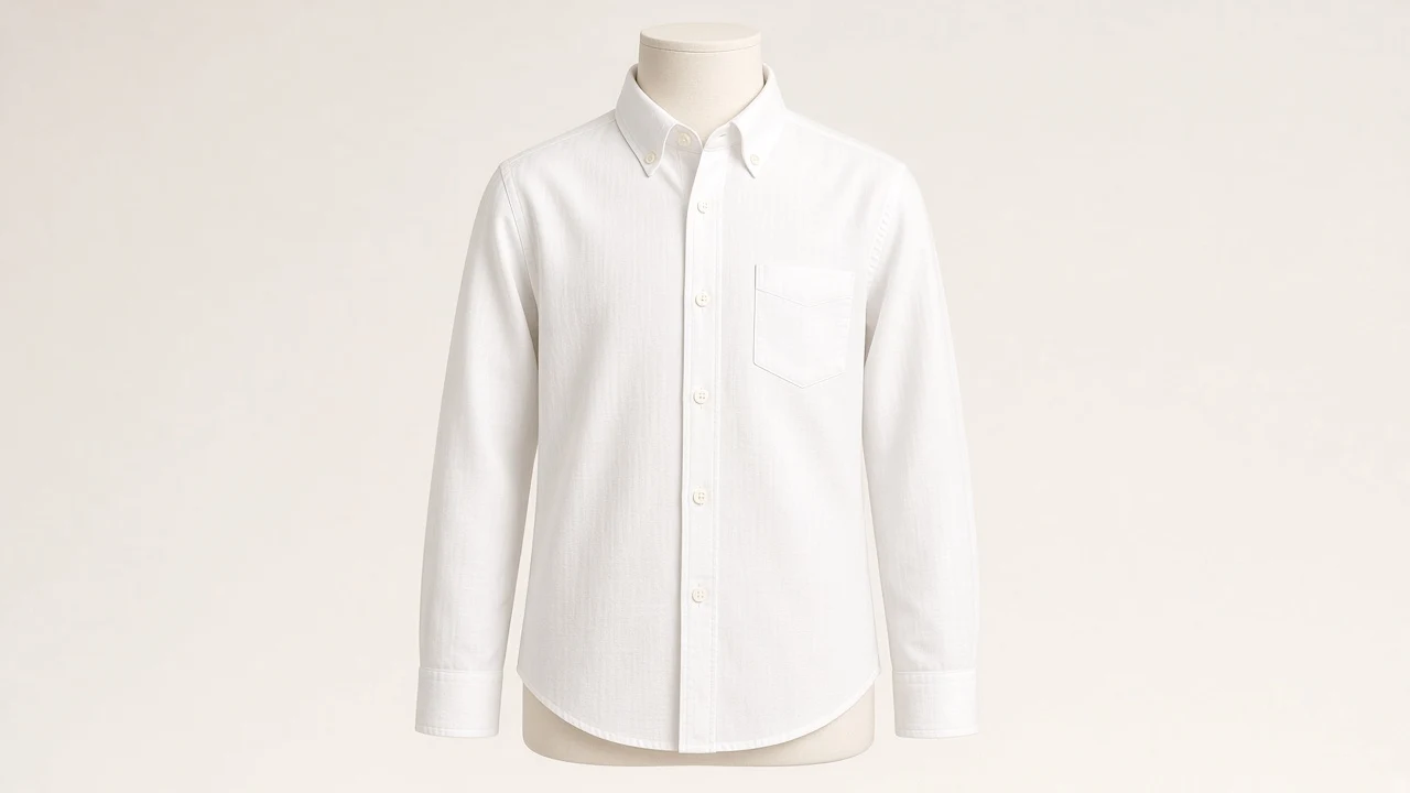 White Oxford Cotton Shirt – Boys' Classic White Oxford Dress Shirt | Custom Tailored Kids