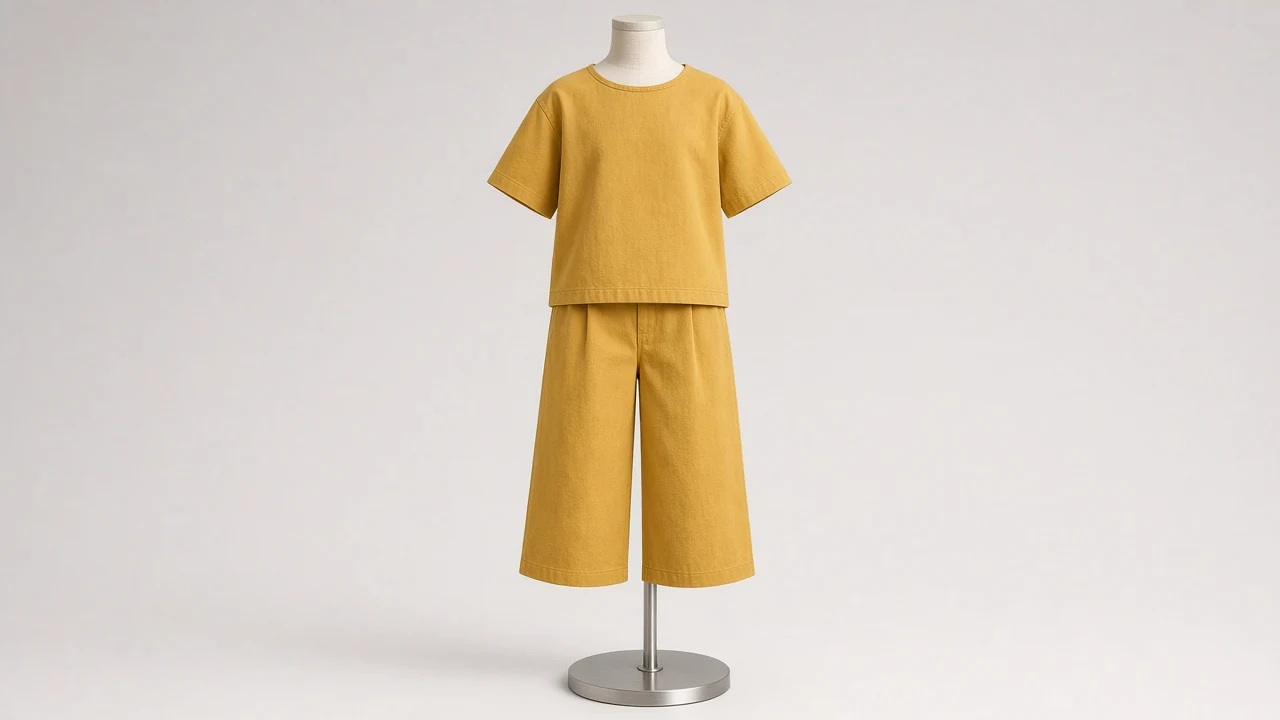 Mustard Boxy Top Culotte Co-ord - Girls Boxy Top with Culottes | Custom Tailored