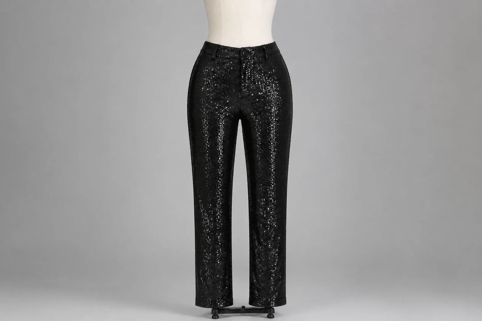 Black Sequin Straight Pants – Black Sequin Western Party Pants | Custom Tailored
