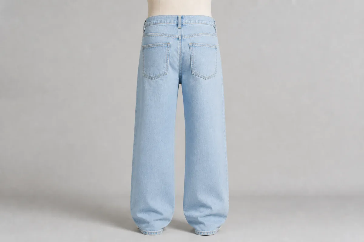 Light Wash Baggy Jeans – Light Wash Denim Oversized Baggy Jeans | Custom Tailored