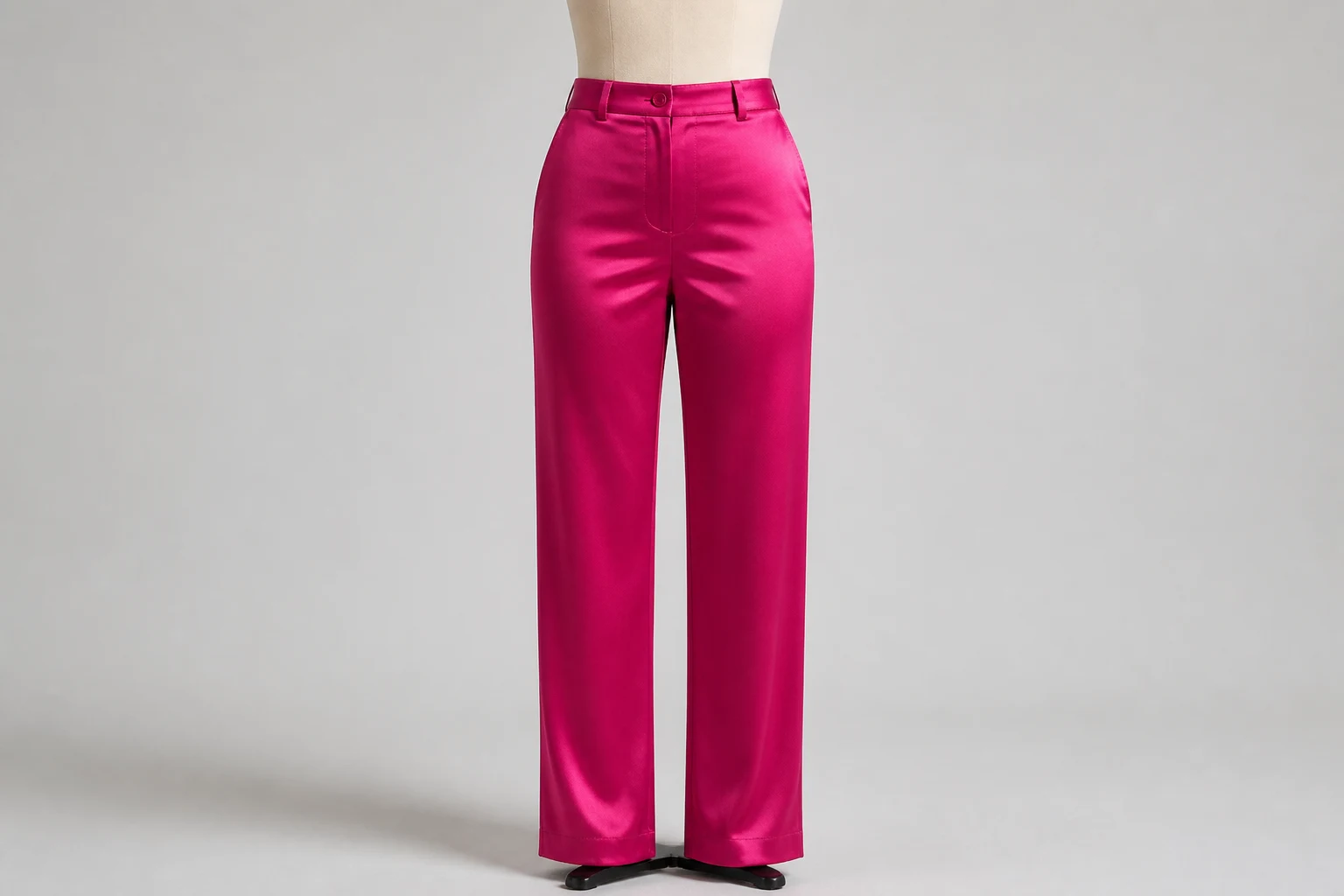 Fuchsia Satin Straight Pants – Fuchsia Satin Western Party Pants | Custom Tailored