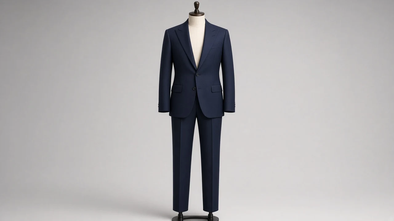 Navy Peak-Lapel Suit – Men's Navy Peak-Lapel Blazer + Trousers | Custom Tailored