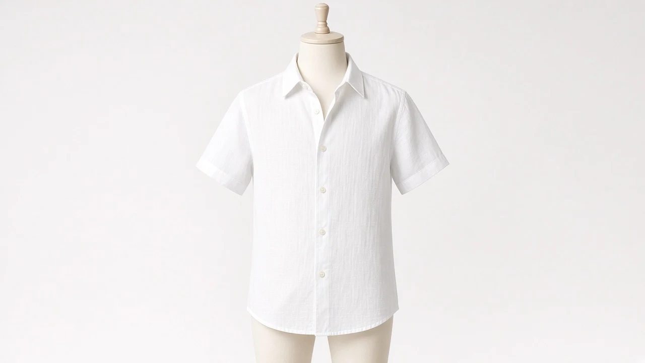 White Linen Summer Shirt – Boys' Pure White Linen Vacation Shirt | Custom Tailored Kids