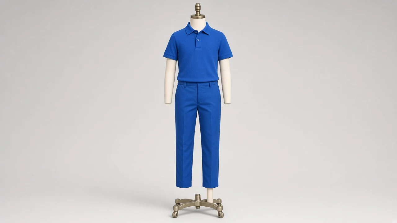 Royal Blue Cotton Polo Chino Co-ord - Boys Polo with Cotton Chinos | Custom Tailored