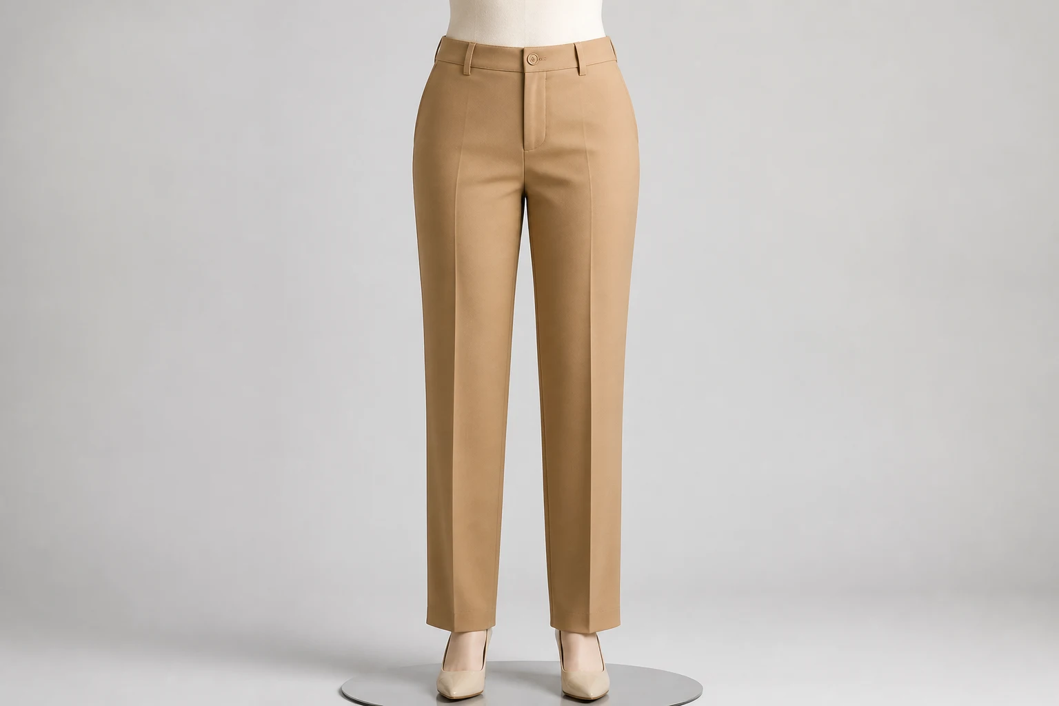 Camel Suiting Straight Trousers – Camel Tan Western Straight Pants | Custom Tailored