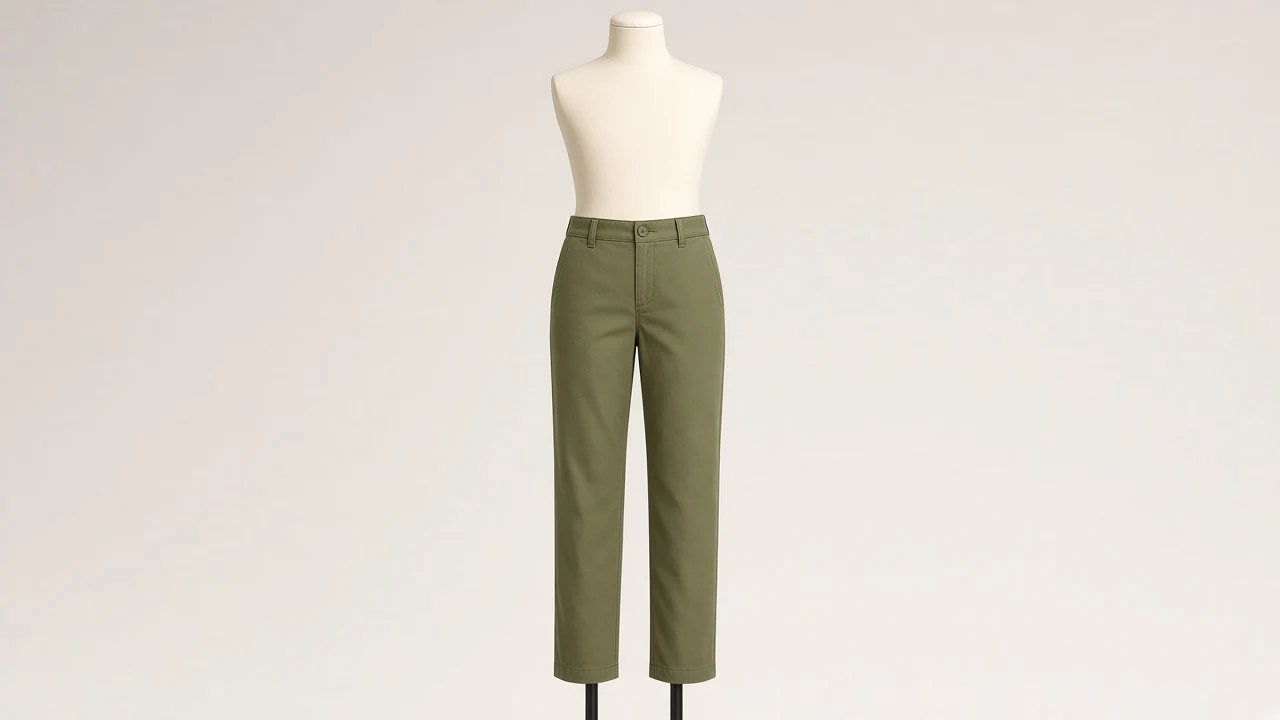 Olive Cotton Chino Pants – Girls Olive Green Chinos | Custom Tailored