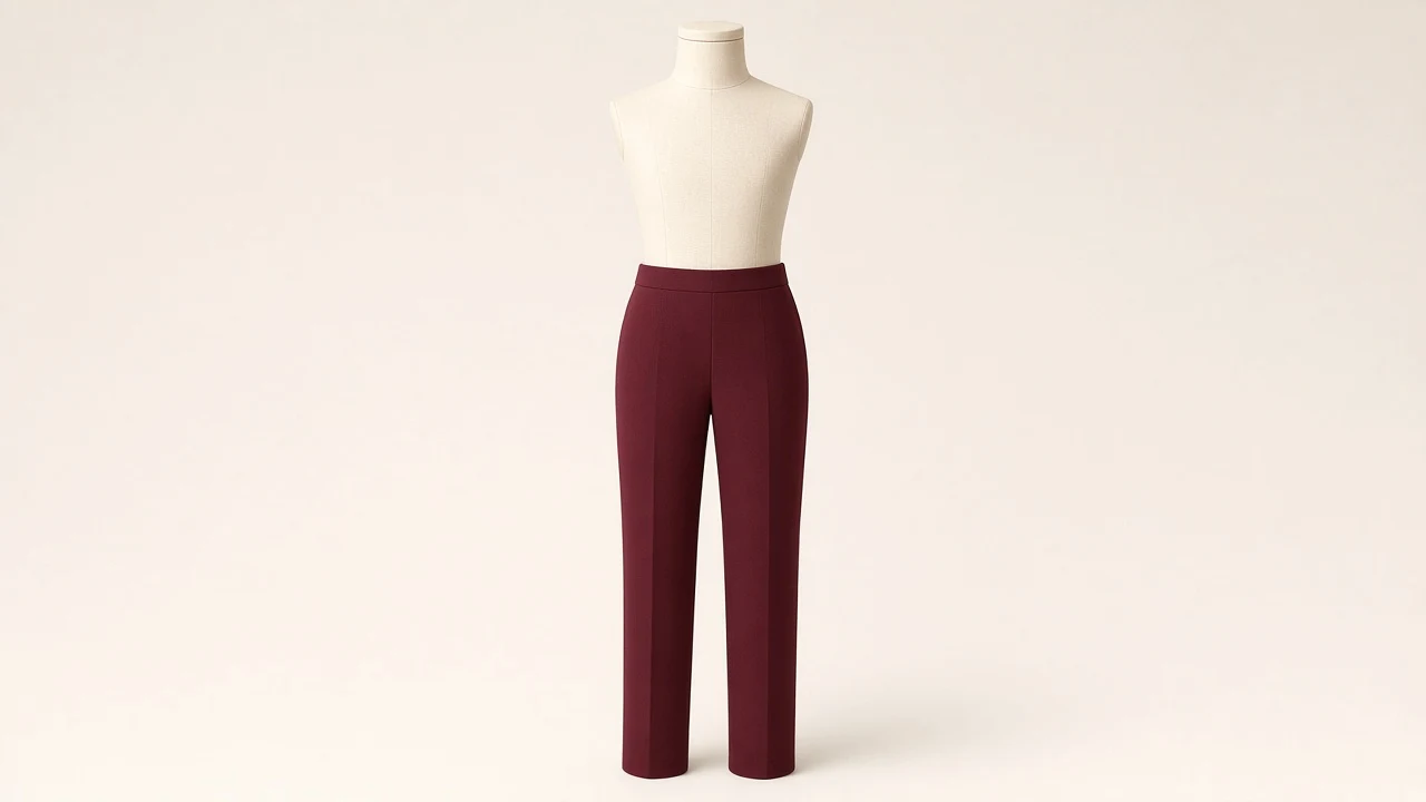Burgundy Crepe Cigarette Pants – Girls Burgundy Crepe Cigarette Pants | Custom Tailored