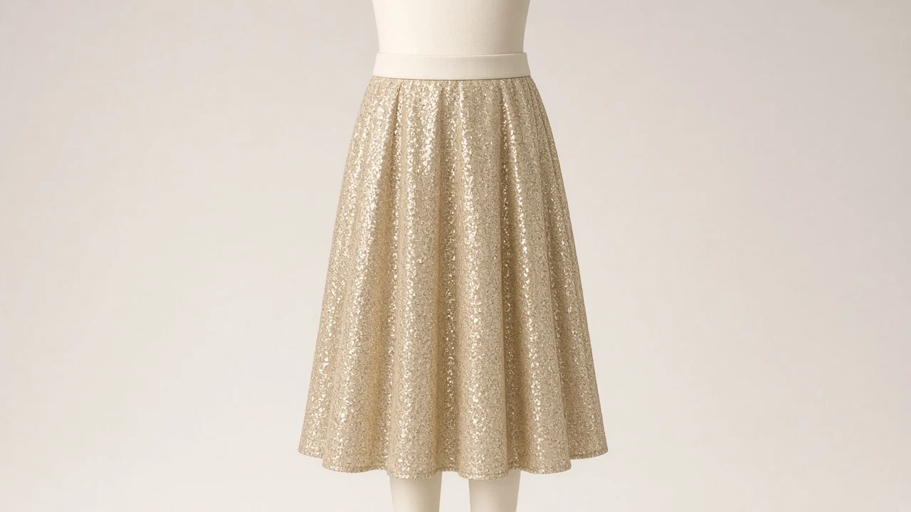 Gold Sequin Midi Skirt – Gold Sequin Kids Western Party Midi | Custom Tailored