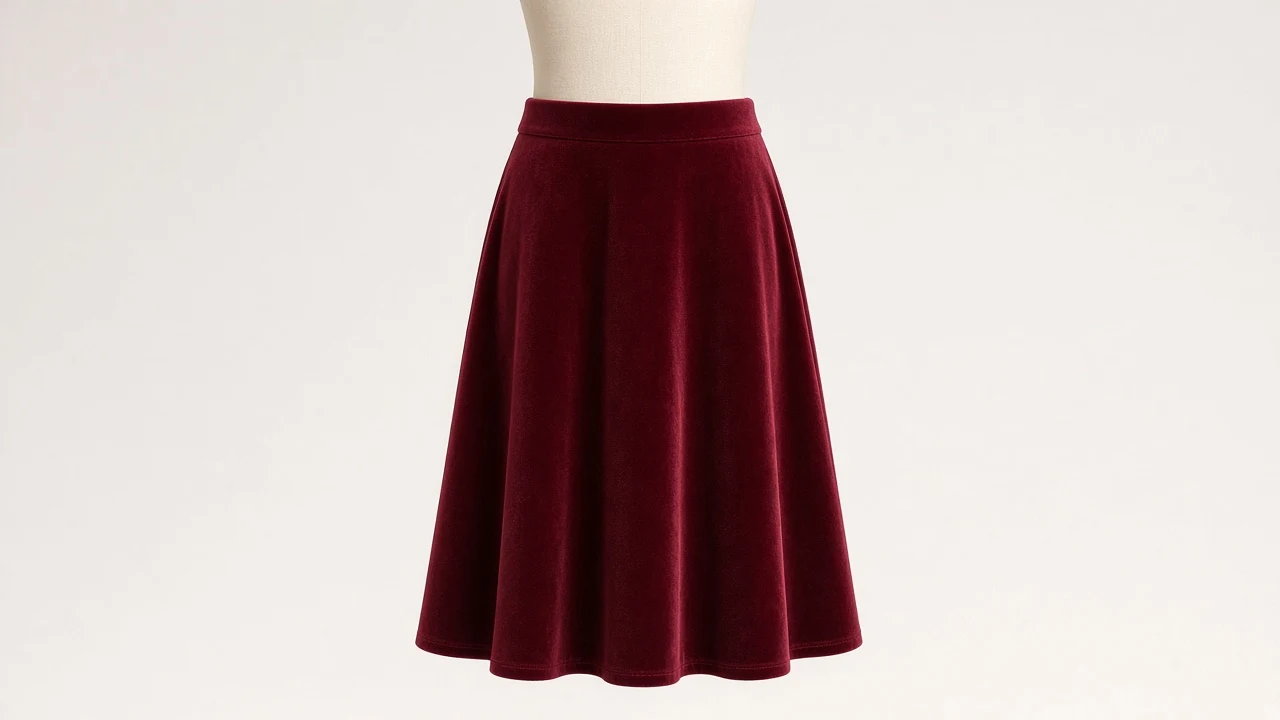 Wine Velvet Midi Skirt – Wine Velvet Kids Western Party Midi | Custom Tailored