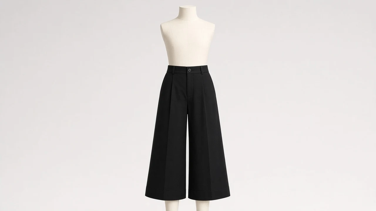 Black Culotte Pants – Girls Black Cotton Culotte Pants | Custom Tailored