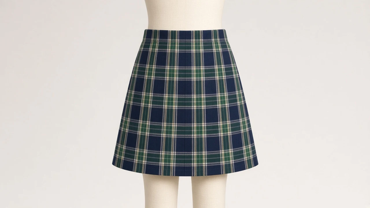 Navy Plaid School Skirt – Navy Plaid Kids School Skirt | Custom Tailored