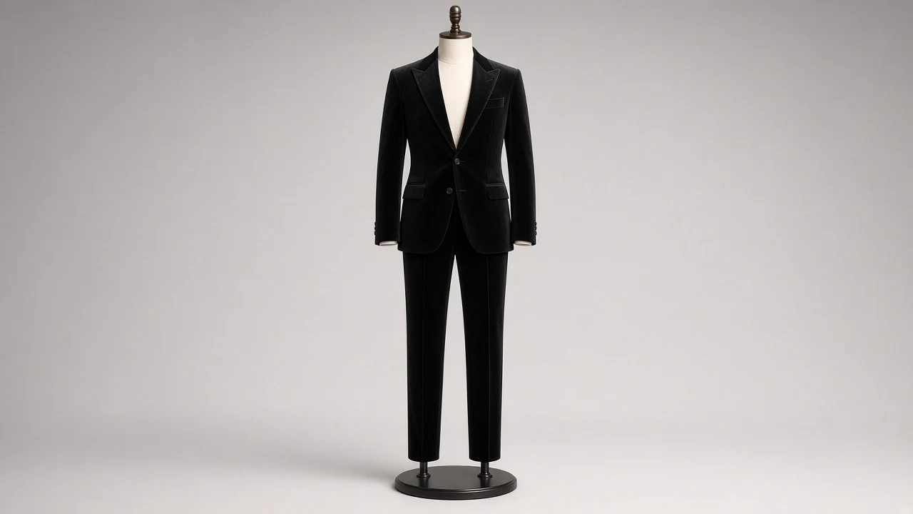 Black Velvet Dinner Suit – Men's Black Velvet Blazer + Trousers | Custom Tailored