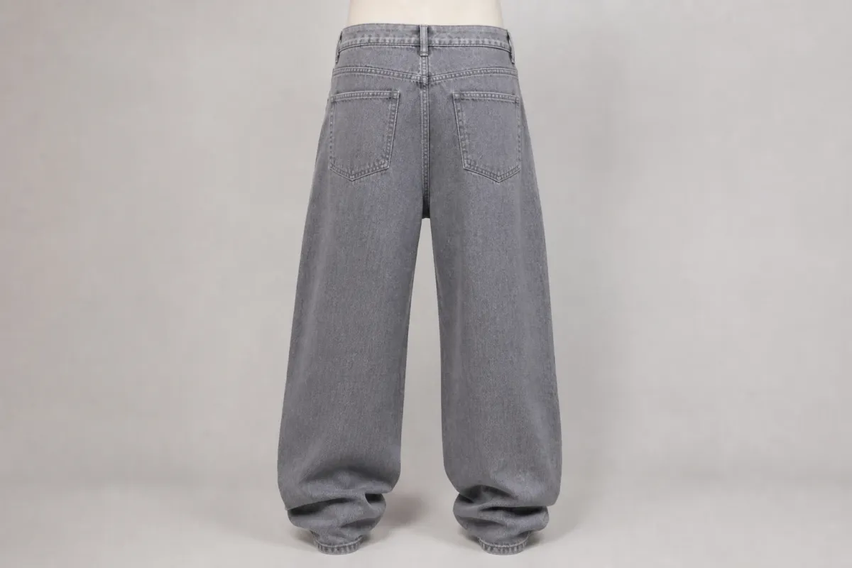 Grey Baggy Jeans – Grey Denim Oversized Baggy Jeans | Custom Tailored