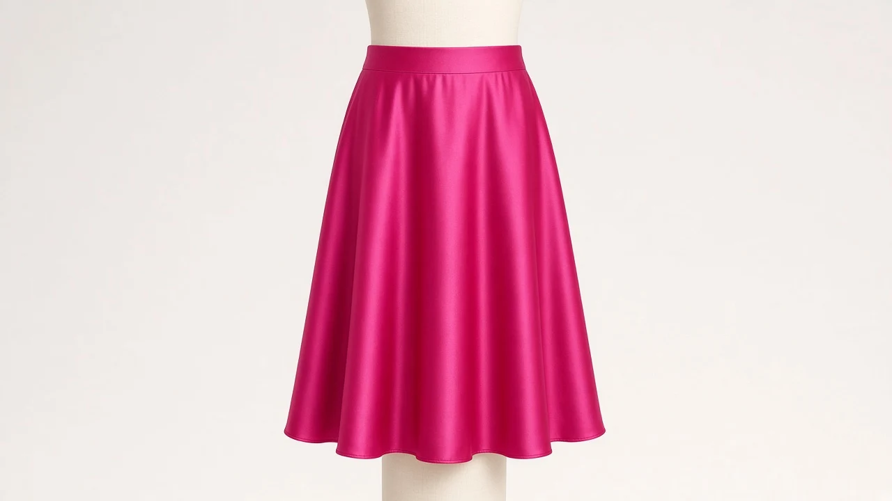 Fuchsia Satin Midi Skirt – Fuchsia Satin Kids Western Party Midi | Custom Tailored