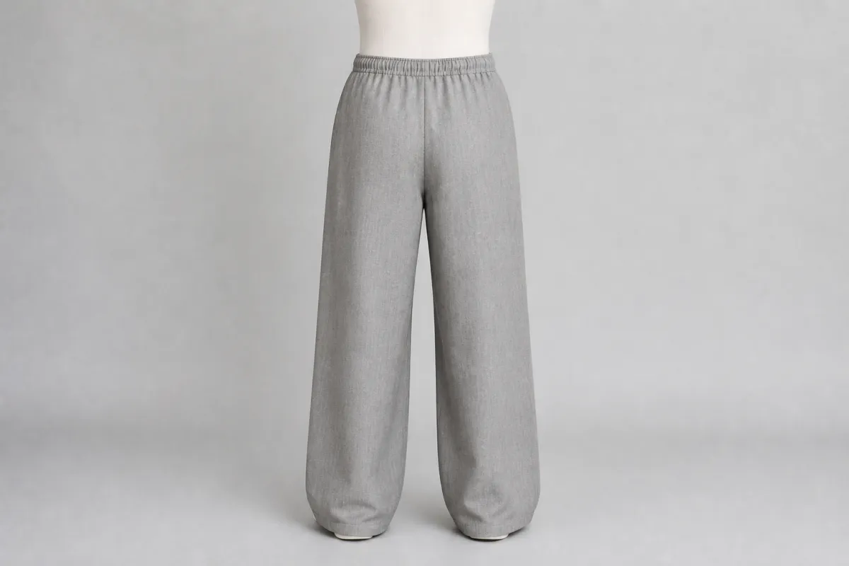 Grey Linen Wide-Leg Pants – Grey Linen Baggy Wide-Leg | Custom Tailored
