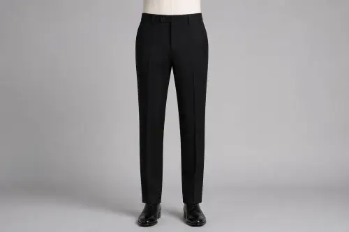 Black Pleated Dress Trousers – Men's Black Single-Pleat Trousers | Custom Tailored