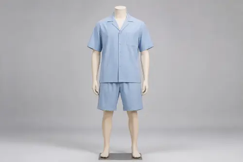 Sky Blue Half-Sleeve Shorts Co-ord – Men's Sky Blue Shirt + Matching Shorts | Custom Tailored