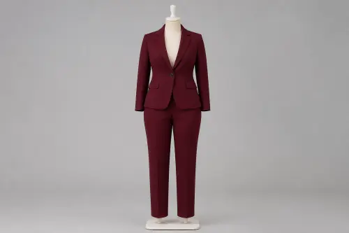 Burgundy Blazer Pants Co-ord – Burgundy Matching Blazer with Trousers | Custom Tailored