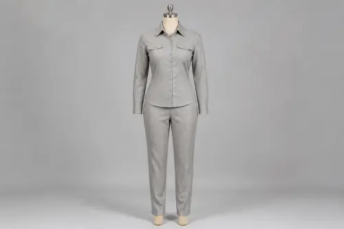 Grey Linen Shirt Trouser Co-ord – Grey Linen Shirt with Trousers | Custom Tailored