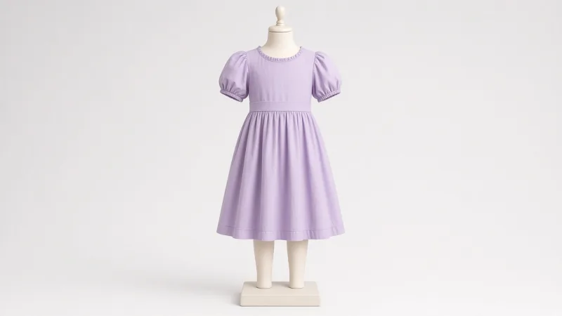 Lavender Pastel Cotton Frock – Lavender Pastel Kids Cotton Frock | Custom Tailored