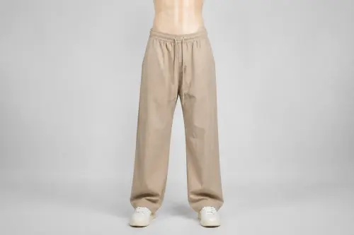 Sand Drawstring Baggy Pants – Sand Cotton Loose Drawstring Pants | Custom Tailored