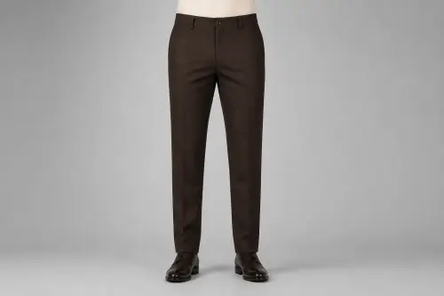 Brown Wool Dress Trousers – Men's Chocolate Wool Trousers | Custom Tailored