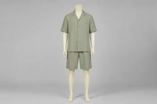 Sage Resort Camp-Collar Shorts Co-ord – Men's Sage Camp Shirt + Shorts | Custom Tailored