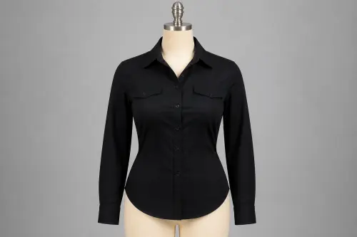 Black Cotton Shirt | Custom Tailored