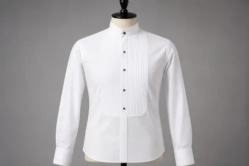 Crisp White Poplin Tuxedo Shirt – Men's Formal Tuxedo Dress Shirt | Custom Tailored