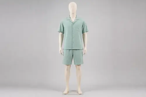 Mint Half-Sleeve Shorts Co-ord – Men's Mint Shirt + Matching Shorts | Custom Tailored