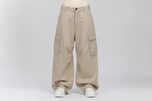 Sand Oversized Cargo Pants – Sand Twill Baggy Cargo | Custom Tailored