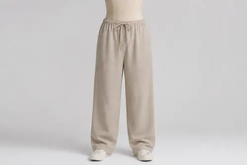 Sand Linen Wide-Leg Pants – Sand Linen Baggy Wide-Leg | Custom Tailored
