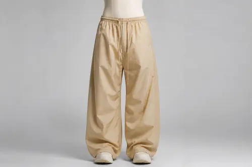 Sand Nylon Parachute Pants – Sand Nylon Baggy Parachute | Custom Tailored