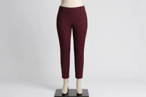 Wine Pencil Pants – Wine Crepe Western Pencil Pants | Custom Tailored