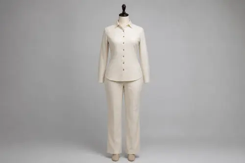 Cream Khadi Shirt Trouser Co-ord – Cream Khadi Shirt with Trousers | Custom Tailored