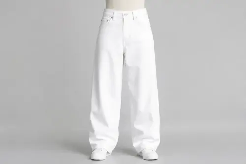 White Baggy Jeans – White Denim Oversized Baggy Jeans | Custom Tailored