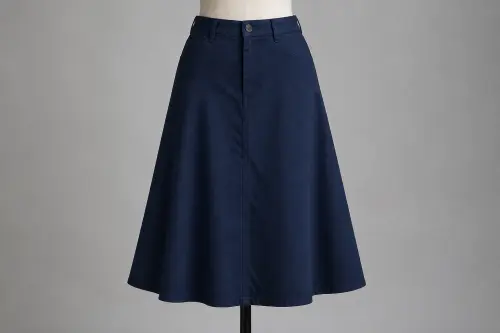 Navy A-Line Midi Skirt – Navy Cotton Western A-Line Midi | Custom Tailored