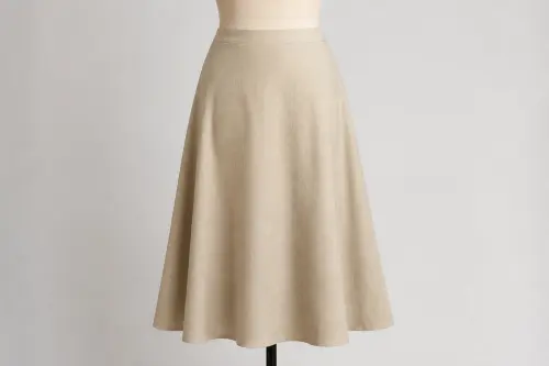 Beige Linen A-Line Skirt – Beige Linen Western A-Line Midi | Custom Tailored